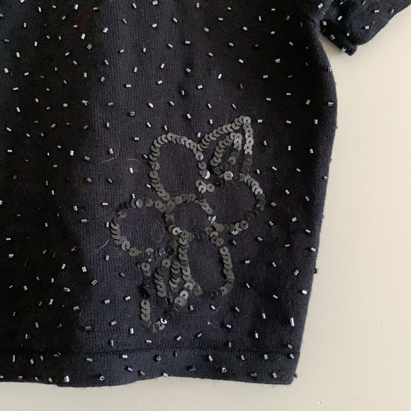 Elegant black sparkle mini-sweater - Picture 4 of 5